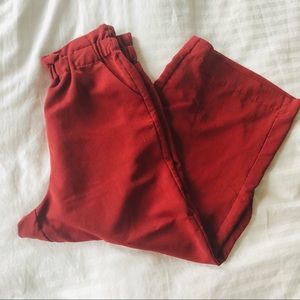 Rusty red pull on culottes